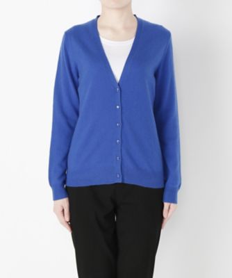 【SALE（伊勢丹）】 &starf;<カシミヤ100%>Vネックカーディガン(17FW-VCD SA-5169) アオ 【三越・伊勢丹/公式】