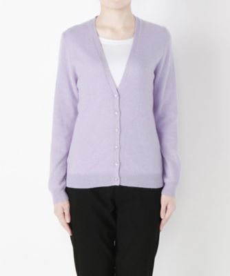 【SALE（伊勢丹）】 &starf;<カシミヤ100%>Vネックカーディガン(17FW-VCD SA-5169) ラベンダー 【三越・伊勢丹/公式】