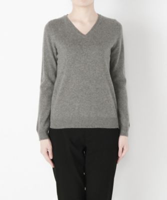 【SALE（伊勢丹）】 &starf;<カシミヤ100%>Vネックセーター(17FW-VPO SA-5171) グレー 【三越・伊勢丹/公式】