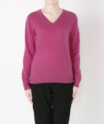 【SALE（伊勢丹）】 &starf;<カシミヤ100%>Vネックセーター(17FW-VPO SA-5171) ピンク 【三越・伊勢丹/公式】