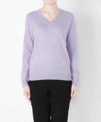 【SALE（伊勢丹）】 &starf;<カシミヤ100%>Vネックセーター(17FW-VPO SA-5171) ラベンダー 【三越・伊勢丹/公式】