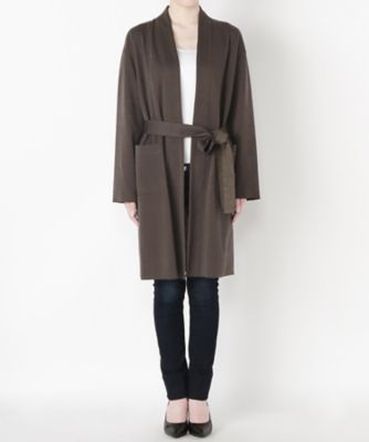 ＜Clothing＞ ウールジャージーノーカラーコート CL72CT002K ブラウン 【三越・伊勢丹/公式】