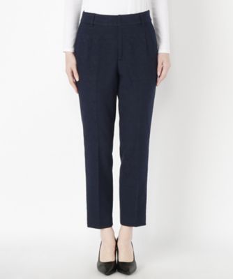 ＜Clothing＞ 9分丈ジャガードスリムパンツ(CL72PT201K) ネイビー 【三越・伊勢丹/公式】