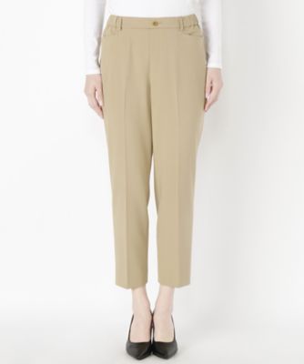＜Clothing＞ 9分丈ホバオイルプルオンスリムパンツ(CL72PT202K) ベージュ 【三越・伊勢丹/公式】