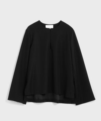 ＜BPQC/ビーピーキューシー＞ 袖パイピングブラウス(BP72BRW001) ブラック 【三越・伊勢丹/公式】