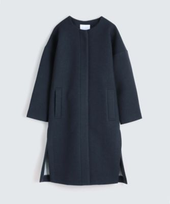 ＜BPQC/ビーピーキューシー＞ 【ミモレ掲載品】コクーンシルエットノーカラーコート(BP72YSS002) ネイビー 【三越・伊勢丹/公式】