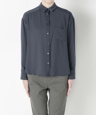 ＜Clothing＞ カシュクールシャツ CL72BL005K グレーブルー 【三越・伊勢丹/公式】