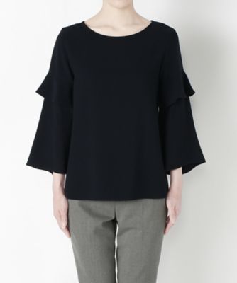 ＜Clothing＞ ラッフルスリーブブラウス CL72BL009K ネイビー 【三越・伊勢丹/公式】