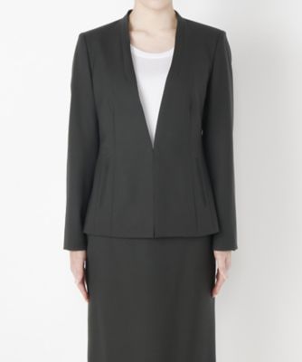 ＜Clothing＞ 梳毛Vジャケット CL72JK001C チャコール 【三越・伊勢丹/公式】