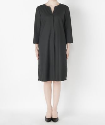 ＜Clothing＞ 梳毛スキッパードレス CL72OP002C チャコール 【三越・伊勢丹/公式】
