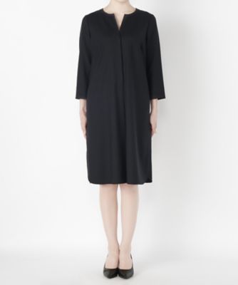＜Clothing＞ 梳毛スキッパードレス CL72OP002C ネイビー 【三越・伊勢丹/公式】