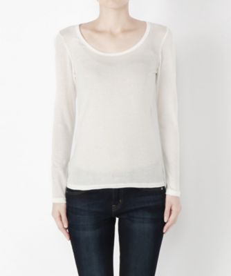 ＜Clothing＞ フライス丸胴長袖カット アンド ソ-ン CL72CS002C シロ 【三越・伊勢丹/公式】