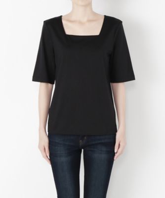 ＜Clothing＞ スクエアネック7分袖カット アンド ソ-ン CL72CS006C クロ 【三越・伊勢丹/公式】