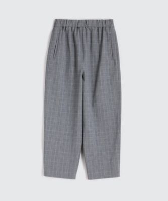 ＜BPQC/ビーピーキューシー＞ ウエストゴム クロップドパンツ(BP72SGM005) グレーチェック 【三越・伊勢丹/公式】