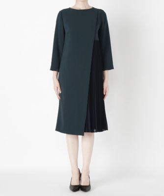 ＜Clothing＞ プリーツ重ねドレス CL72DR011K ミドリ 【三越・伊勢丹/公式】