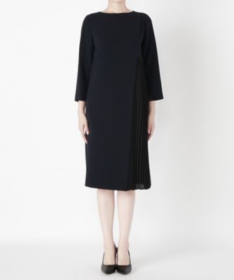 ＜Clothing＞ プリーツ重ねドレス CL72DR011K ネイビー 【三越・伊勢丹/公式】