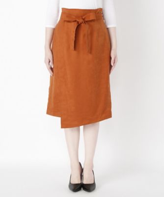 ＜Clothing＞ 人工スエード巻きスカート CL72SK016K ブリック 【三越・伊勢丹/公式】