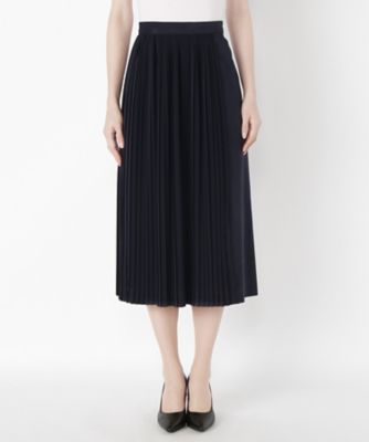＜Clothing＞ スエード調プリーツスカート(CL72SK008C) ネイビーブルー 【三越・伊勢丹/公式】