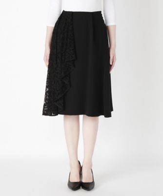 ＜Clothing＞ レース重ねスカート CL72SK012K クロ 【三越・伊勢丹/公式】