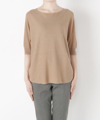 ＜Clothing＞ ガーターラウンドネックプルオーバー(CL72SW003K) キャメル 【三越・伊勢丹/公式】