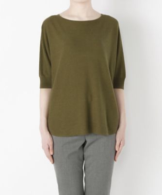 ＜Clothing＞ ガーターラウンドネックプルオーバー(CL72SW003K) カーキ 【三越・伊勢丹/公式】