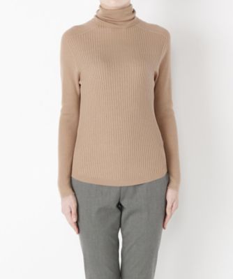 ＜Clothing＞ 2x1リブタートルネック(CL72SW005K) キャメル 【三越・伊勢丹/公式】