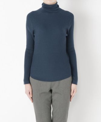 ＜Clothing＞ 2x1リブタートルネック(CL72SW005K) ブルーグレー 【三越・伊勢丹/公式】
