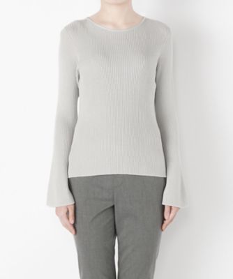 ＜Clothing＞ リブフレアスリーブラウンドプルオーバー(CL72SW006K) グレー 【三越・伊勢丹/公式】