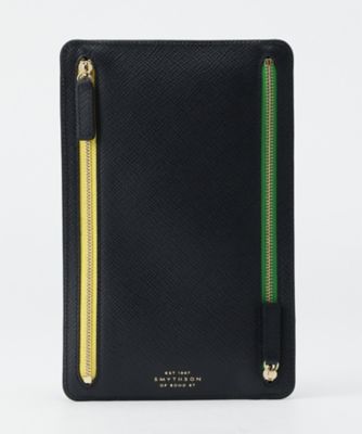 ＜スマイソン＞ PANAMA/カレンシーケース ネイビー 【三越・伊勢丹/公式】