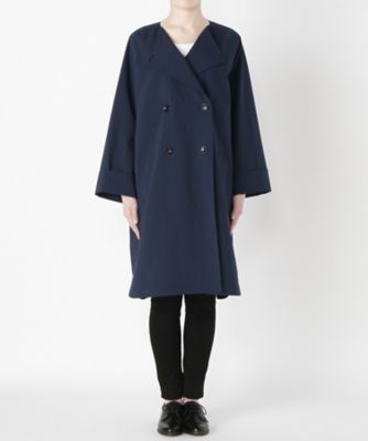 ＜Clothing＞ ノーカラーコート CL72CT006C ネイビー 【三越・伊勢丹/公式】