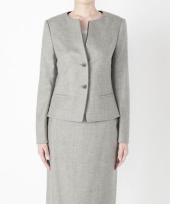 ＜Clothing＞ へリンボンUジャケット CL72JK005K ライトグレー 【三越・伊勢丹/公式】