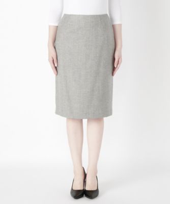 ＜Clothing＞ へリンボンタイトスカート CL72SK015K ライトグレー 【三越・伊勢丹/公式】