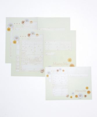 ＜イセタン ブライド/isetan bride＞ <婚姻届製作所xイセタン ブライド>デザイン婚姻届 ガーベラ(Mari3) 【三越・伊勢丹/公式】