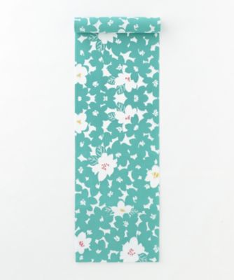 ＜戸田屋商店＞ rienゆかた反物 八重桜 緑 【三越・伊勢丹/公式】