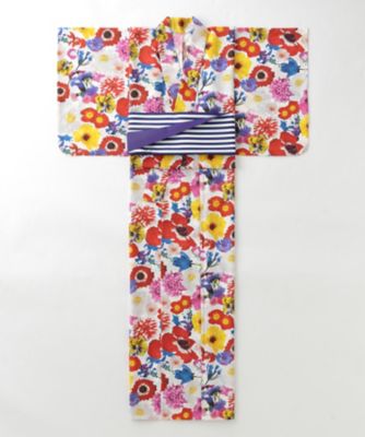 ＜mika ninagawa x ISETAN YUKATA＞ M / mika ninagawa x ISETAN YUKATA 婦人仕立上りゆかた 花/白ベース 【三越・伊勢丹/公式】