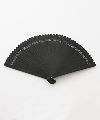 ＜MIQ＞ 伊場仙 総竹扇子(扇子袋付) 黒 【三越・伊勢丹/公式】