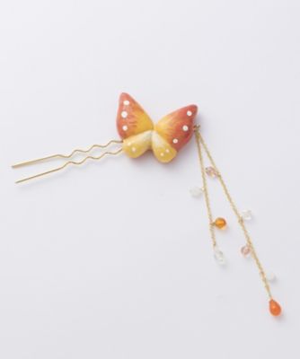 <Koruri>かんざし 蝶 オレンジ 【三越・伊勢丹/公式】