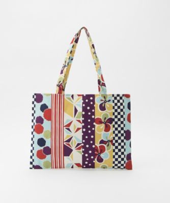 ＜夢み屋＞ トートバッグ 縞小紋 紫 【三越・伊勢丹/公式】