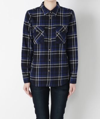 【SALE（三越）】＜Serra Retreat＞ シャツ GirlPowder(1007-12A) ネイビー 【三越・伊勢丹/公式】