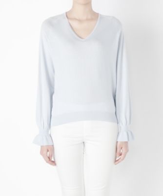 【SALE（伊勢丹）】＜マリリン ムーン/MARILYN MOON＞ セーター(58-8346) サックス 【三越・伊勢丹/公式】