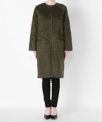＜トラッツォドンナ＞ 2WAYムートン風コート(65-3990) カーキ 【三越・伊勢丹/公式】