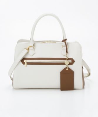 【SALE（三越）】＜ナンバートゥエンティワン/Number Twenty-One＞ 新型A4 2WAYバッグ(SH)(NT16201015) アイボリーxブラック 【三越・伊勢丹/公式】