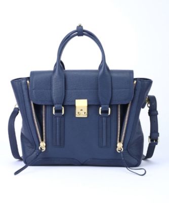 ＜3.1 フィリップ リム＞ PASHLI MEDIUM SATCHEL(AC000179SKCW) ネイビー 【三越・伊勢丹/公式】