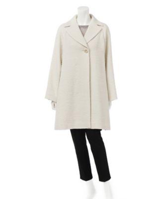 【SALE（三越）】＜ミグジュアリー/Mixury＞ 大衿アルパカコート LM15-CT201b シロ 【三越・伊勢丹/公式】