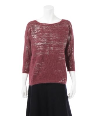【SALE（三越）】＜ロベルト コリーナ/ROBERTO COLLINA＞ 箔ニット M32121 ワイン 【三越・伊勢丹/公式】