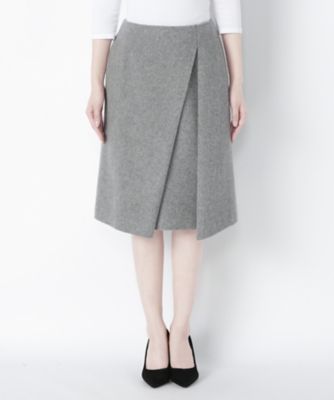 【SALE（三越）】＜ミグジュアリー/Mixury＞ ラップ風スカート LM16-SK201 グレー 【三越・伊勢丹/公式】