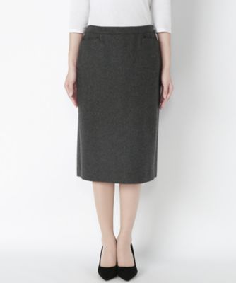 【SALE（三越）】＜ミグジュアリー/Mixury＞ 後ろプリーツスカート LM16-SK202 チャコール 【三越・伊勢丹/公式】