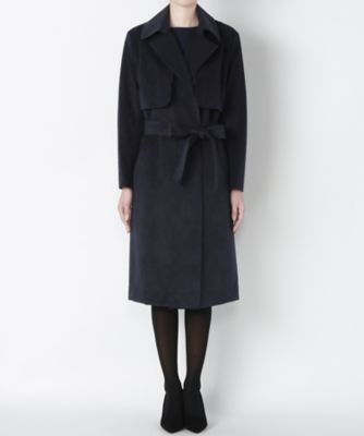 【SALE（三越）】＜ミグジュアリー/Mixury＞ フェイクレザートレンチコート JS16-FL203 ネイビー 【三越・伊勢丹/公式】