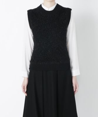 【SALE（三越）】＜ミグジュアリー/Mixury＞ ビッグループベスト YW16-KN215 ブラック 【三越・伊勢丹/公式】