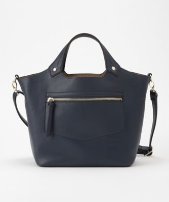 【SALE（三越）】 <サエン>2WAY手提げ合皮(SN11568) ネイビー 【三越・伊勢丹/公式】